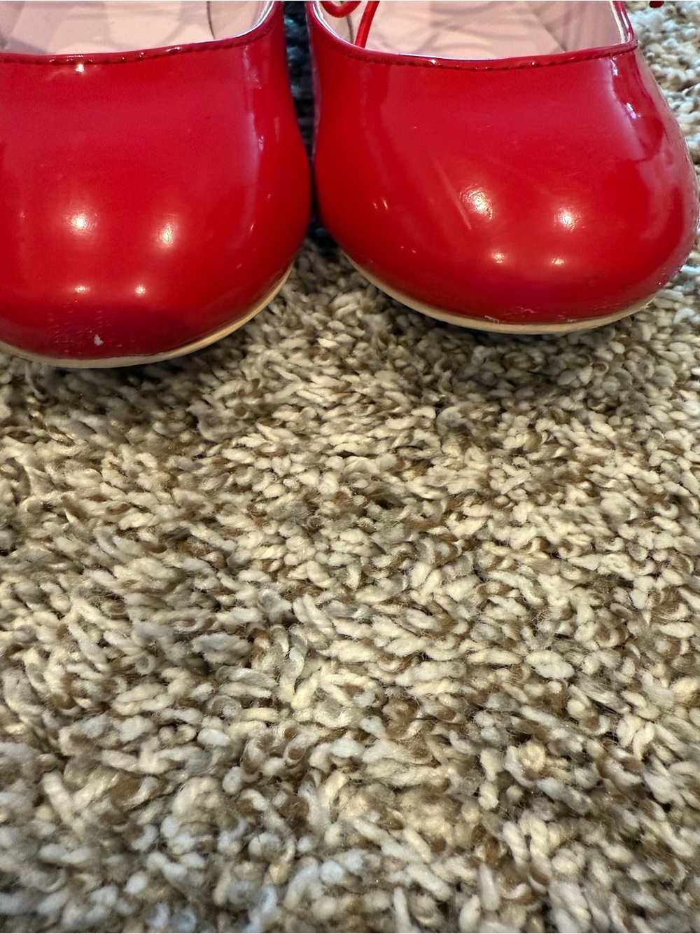 Janie and Jack Girls' Red Patent Bow Ballet Flats - Picture 2 of 3